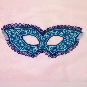Blue Lace Masquerade Mask. Handmade